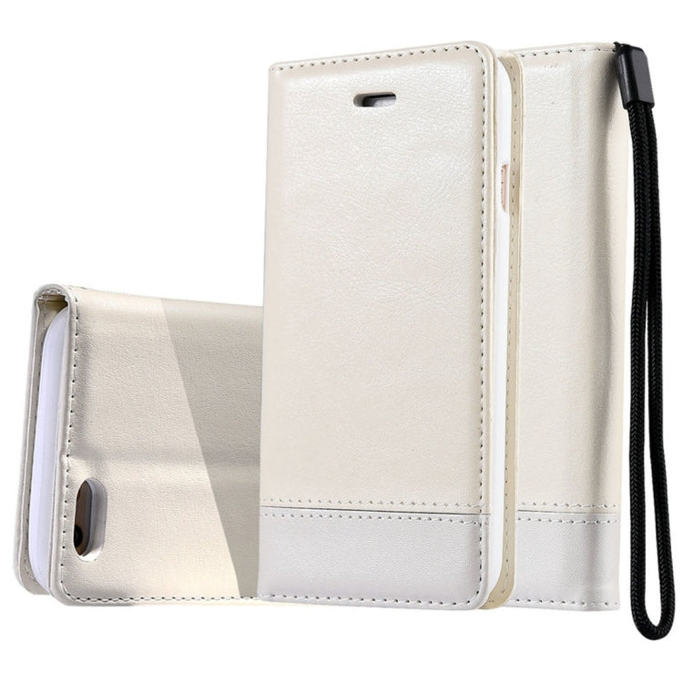 For  iPhone 8 & 7  Double-sided Absorption Splicing Horizontal Flip Leather Case with Holder & Card Slots & Lanyard