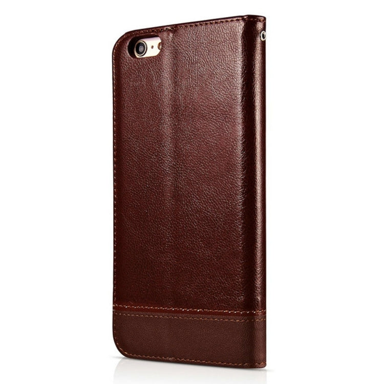 For  iPhone 8 & 7  Double-sided Absorption Splicing Horizontal Flip Leather Case with Holder & Card Slots & Lanyard