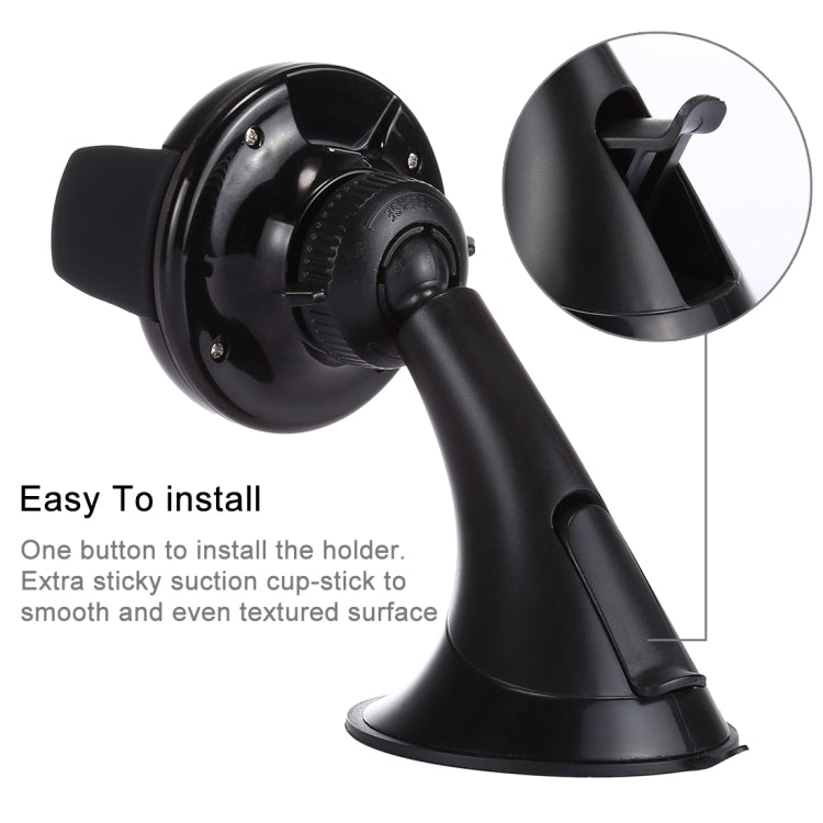 Universal 360 Degree Rotate Car Wireless Charger Phone Holder Stand Mount, Clip Width: 53-108mm, For iPhone, Samsung, LG, Nokia, HTC, Huawei, and other Smartphones(Black)