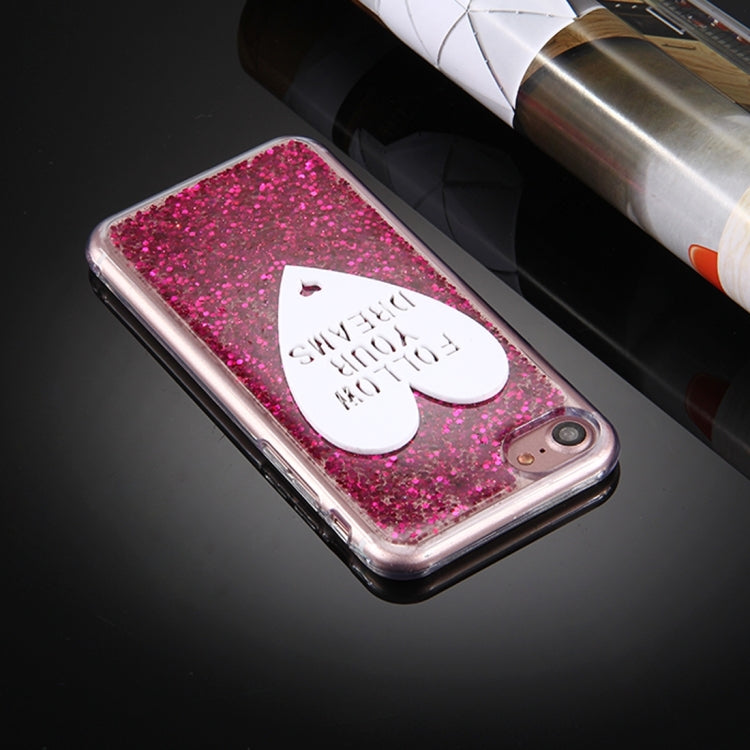 For  iPhone 8 & 7  Glitter Powder Heart-shaped Words Pattern Soft TPU Protective Case