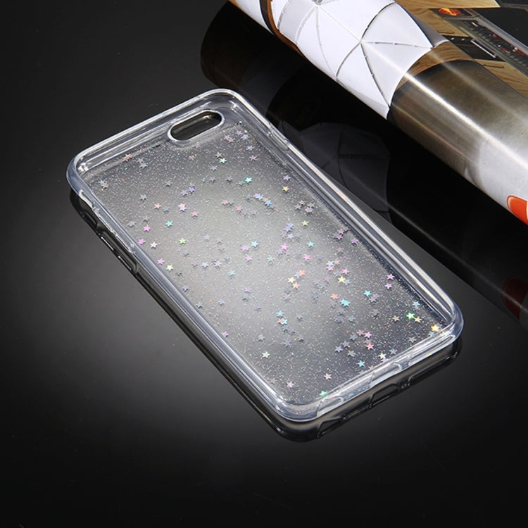For  iPhone 8 & 7  Transparent Stars Glitter Powder Soft TPU Protective Case