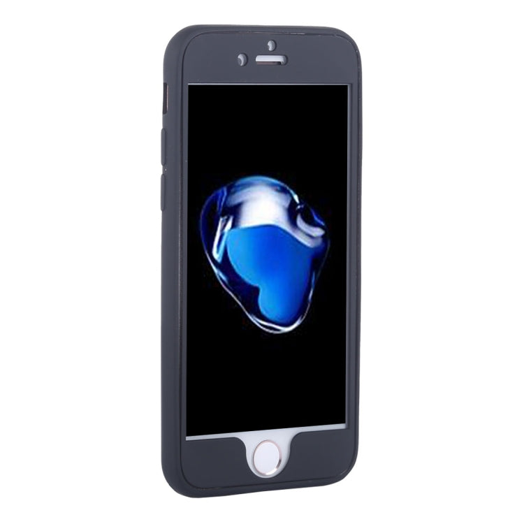 For  iPhone 8 & 7  360 Degree Shockproof Oil Spout Silicone Back Case + PC Cover Combination Protective Case