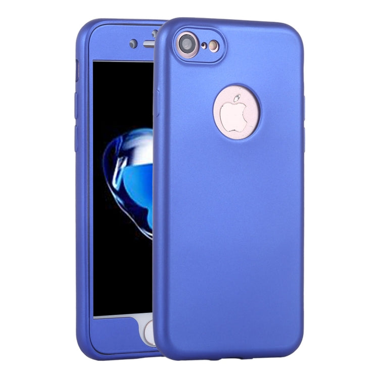 For  iPhone 8 & 7  360 Degree Shockproof Oil Spout Silicone Back Case + PC Cover Combination Protective Case