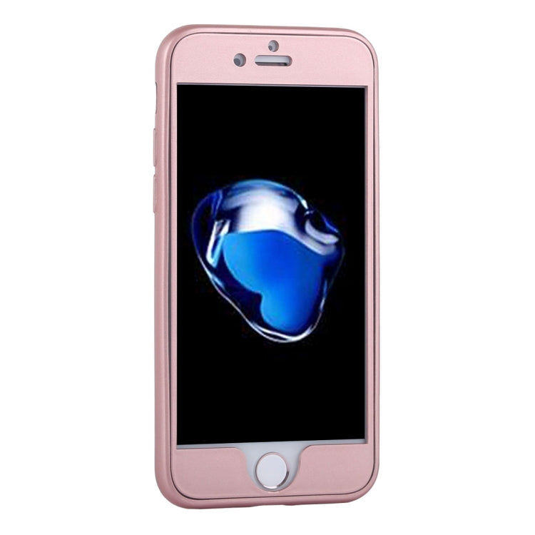 For  iPhone 8 & 7  360 Degree Shockproof Oil Spout Silicone Back Case + PC Cover Combination Protective Case
