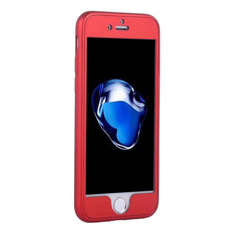 For  iPhone 8 & 7  360 Degree Shockproof Oil Spout Silicone Back Case + PC Cover Combination Protective Case