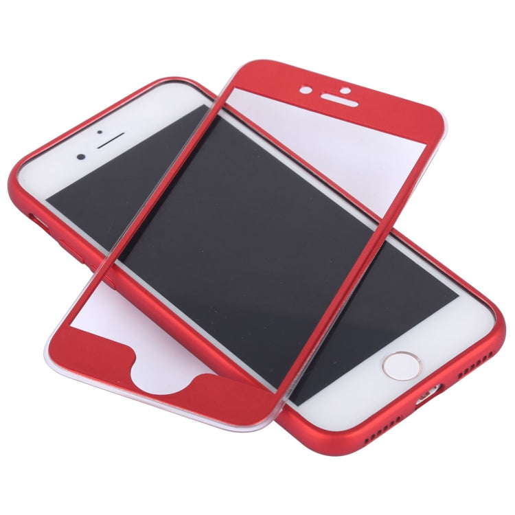 For  iPhone 8 & 7  360 Degree Shockproof Oil Spout Silicone Back Case + PC Cover Combination Protective Case