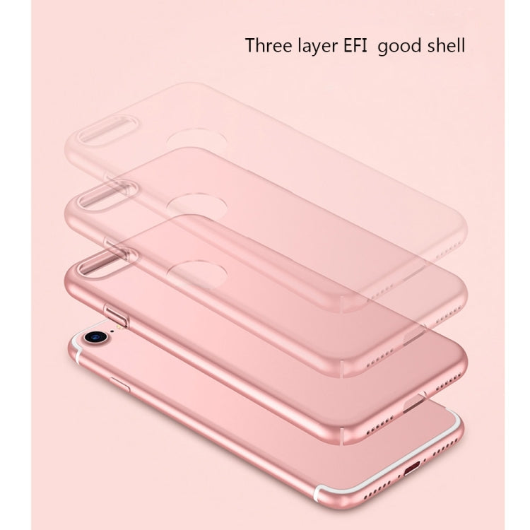 AIQAA For  iPhone 8 & 7  Solid color Metal Paint Plastic PC Dropproof Protective case with Bear Ring Holder