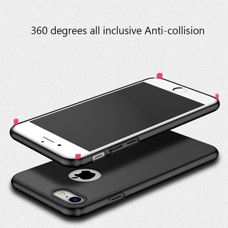 AIQAA For  iPhone 8 & 7  Solid color Metal Paint Plastic PC Dropproof Protective case with Bear Ring Holder