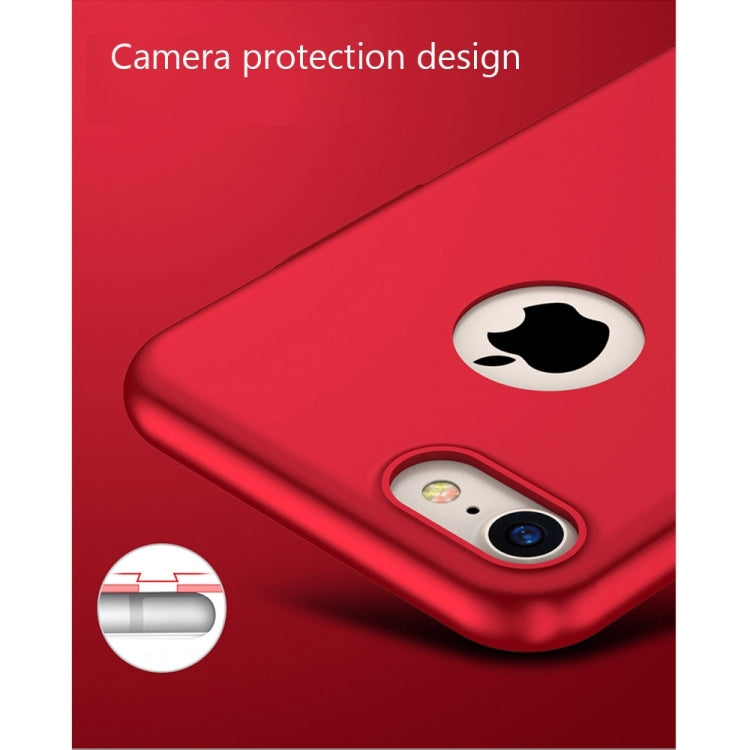 AIQAA For  iPhone 8 & 7  Solid color Metal Paint Plastic PC Dropproof Protective case with Bear Ring Holder