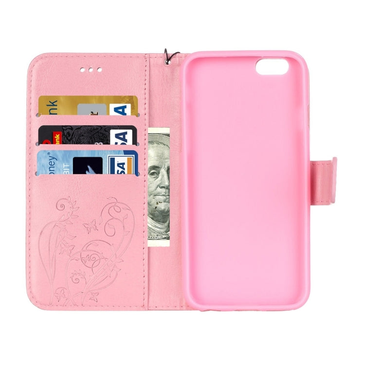 For  iPhone 8 & 7  Heart Diamond Encrusted Flowers Embossing Horizontal Flip Leather Case with Holder & Card Slots & Wallet & Lanyard