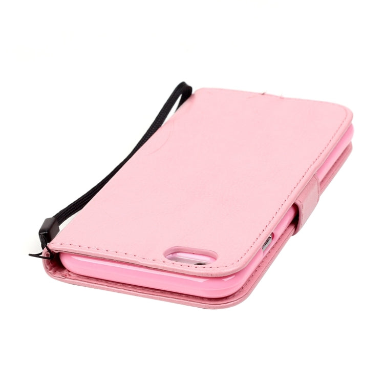 For  iPhone 8 & 7  Heart Diamond Encrusted Flowers Embossing Horizontal Flip Leather Case with Holder & Card Slots & Wallet & Lanyard