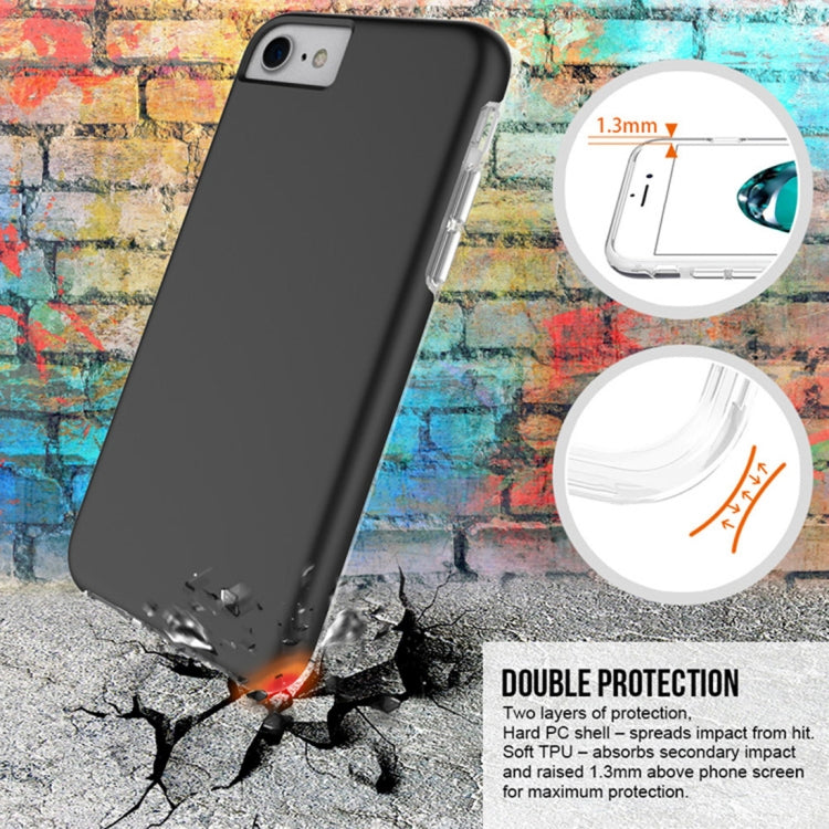 For iPhone SE 2020 & 8 & 7 PC + TPU Chrome Plated Press Button Protective Back Cover Case