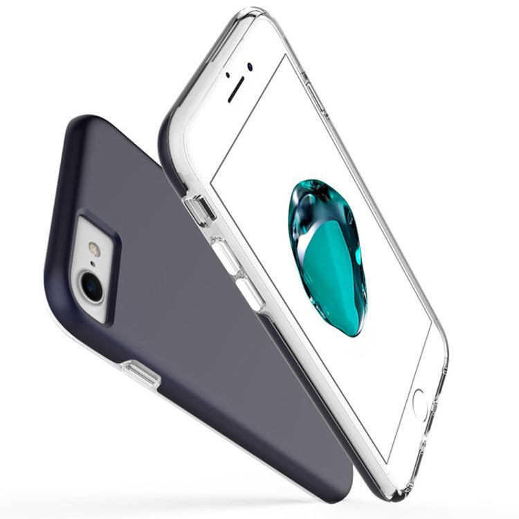 For iPhone SE 2020 & 8 & 7 PC + TPU Chrome Plated Press Button Protective Back Cover Case