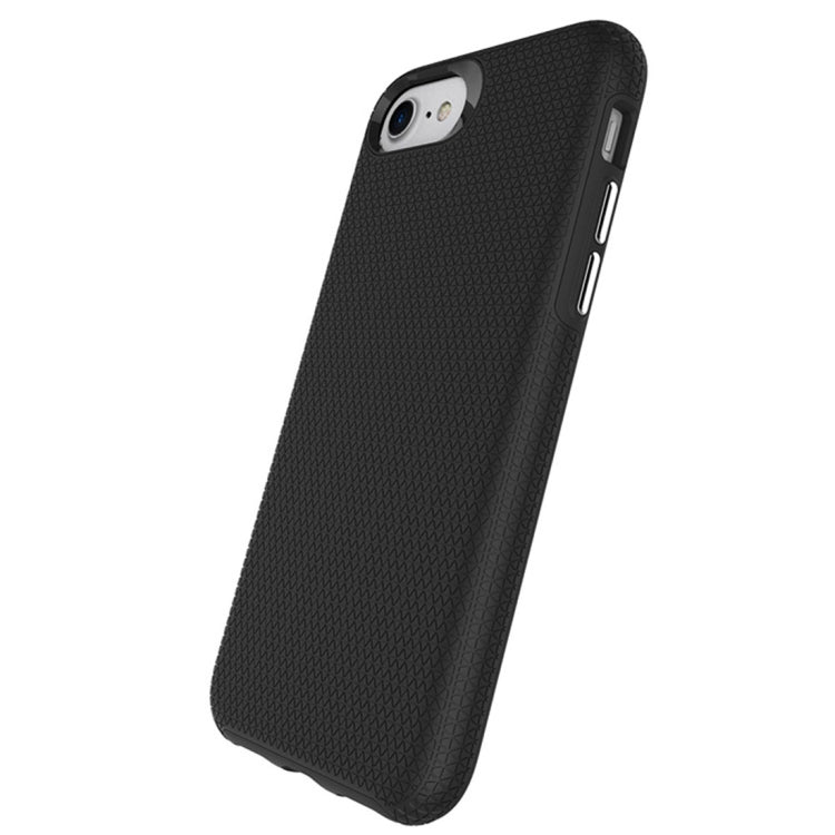 For iPhone SE 2020 & 8 & 7 PC + TPU Chrome Plated Press Button Anti-slip Protective Back Cover Case
