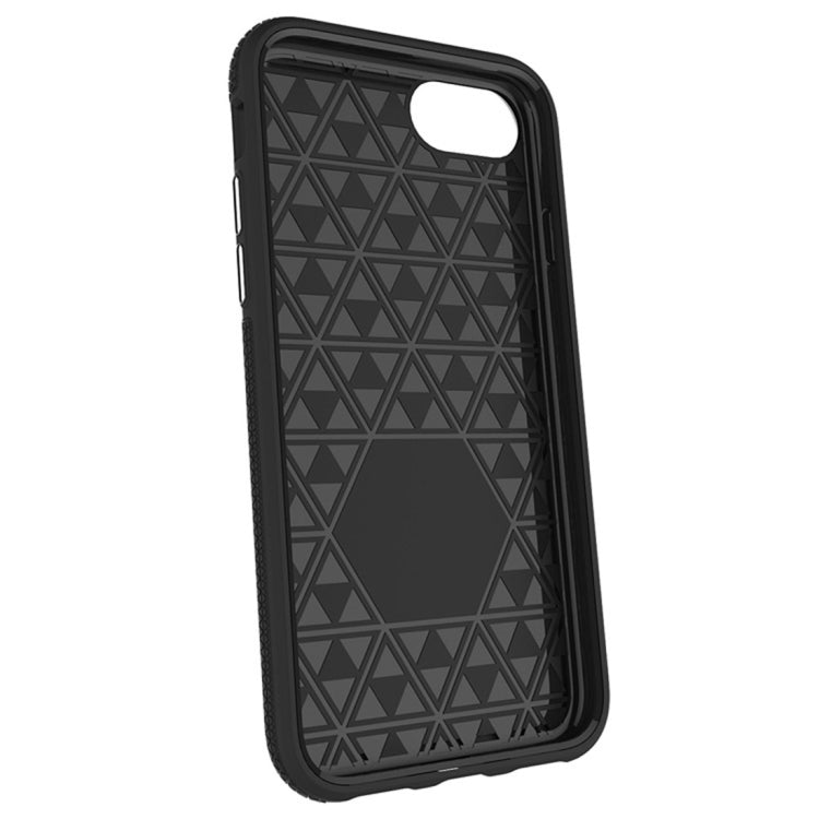 For iPhone SE 2020 & 8 & 7 PC + TPU Chrome Plated Press Button Anti-slip Protective Back Cover Case