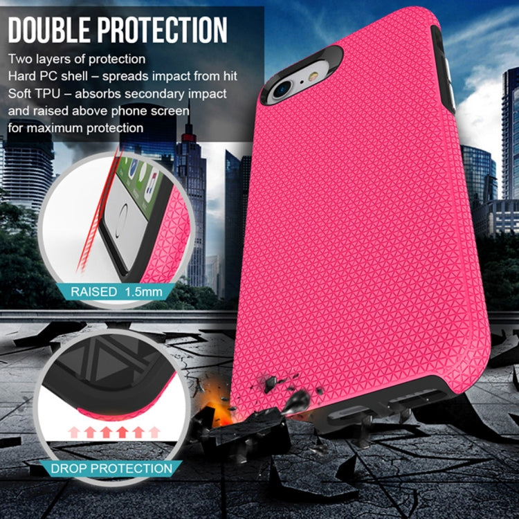 For iPhone SE 2020 & 8 & 7 PC + TPU Chrome Plated Press Button Anti-slip Protective Back Cover Case