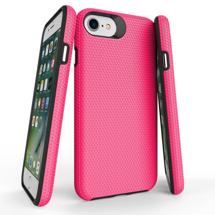 For iPhone SE 2020 & 8 & 7 PC + TPU Chrome Plated Press Button Anti-slip Protective Back Cover Case
