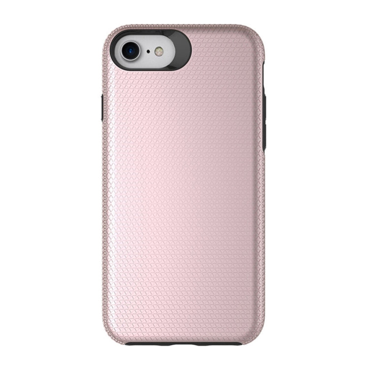 For iPhone SE 2020 & 8 & 7 PC + TPU Chrome Plated Press Button Anti-slip Protective Back Cover Case