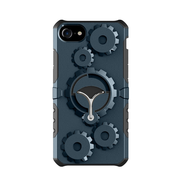 For  iPhone 8 & 7  Gearwheel Style TPU + PC Multi-function Outdoor Sports Protective Back Cover Case With 360 Degree Rotatable Holder & Armband