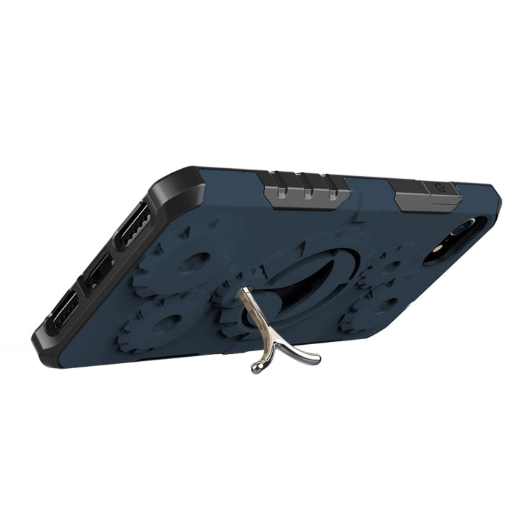 For  iPhone 8 & 7  Gearwheel Style TPU + PC Multi-function Outdoor Sports Protective Back Cover Case With 360 Degree Rotatable Holder & Armband