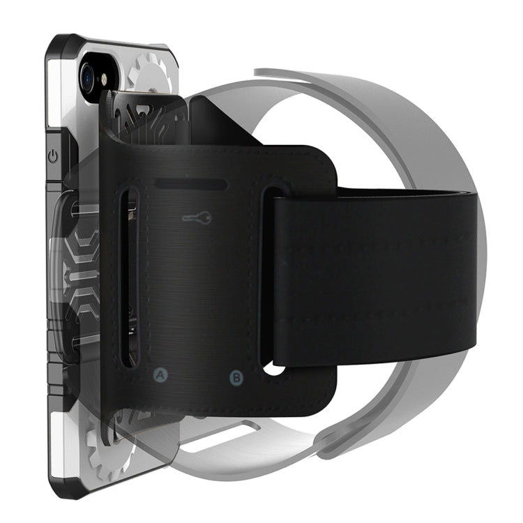 For  iPhone 8 & 7  Gearwheel Style TPU + PC Multi-function Outdoor Sports Protective Back Cover Case With 360 Degree Rotatable Holder & Armband