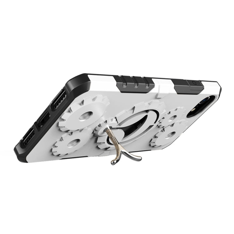 For  iPhone 8 & 7  Gearwheel Style TPU + PC Multi-function Outdoor Sports Protective Back Cover Case With 360 Degree Rotatable Holder & Armband