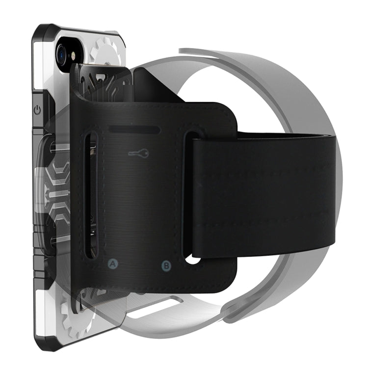 For  iPhone 8 & 7  Gearwheel Style TPU + PC Multi-function Outdoor Sports Protective Back Cover Case With 360 Degree Rotatable Holder & Armband