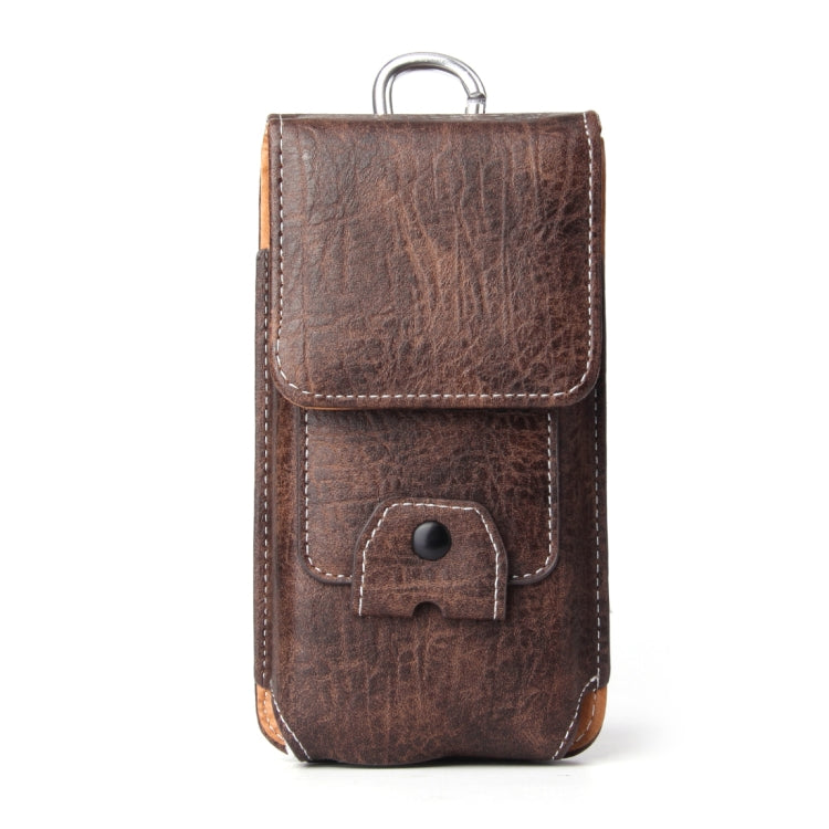 For  iPhone 8 & 7  & 6s & 6 Vertical Flip Retro Elephant Texture Leather Case / Waist Bag with Card Slots & Back Splint & Buckle & Earphone Hole