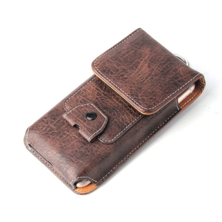 For  iPhone 8 & 7  & 6s & 6 Vertical Flip Retro Elephant Texture Leather Case / Waist Bag with Card Slots & Back Splint & Buckle & Earphone Hole