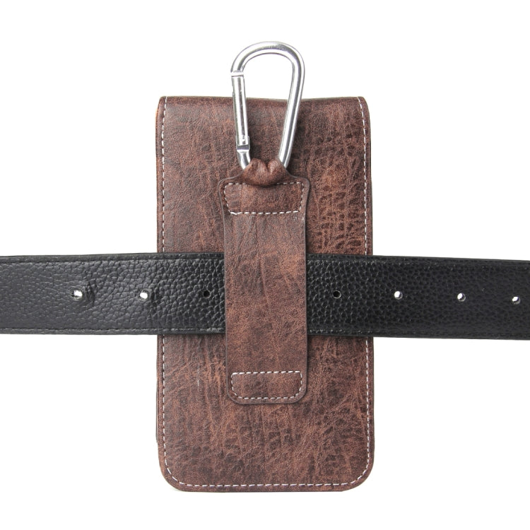 For  iPhone 8 & 7  & 6s & 6 Vertical Flip Retro Elephant Texture Leather Case / Waist Bag with Card Slots & Back Splint & Buckle & Earphone Hole