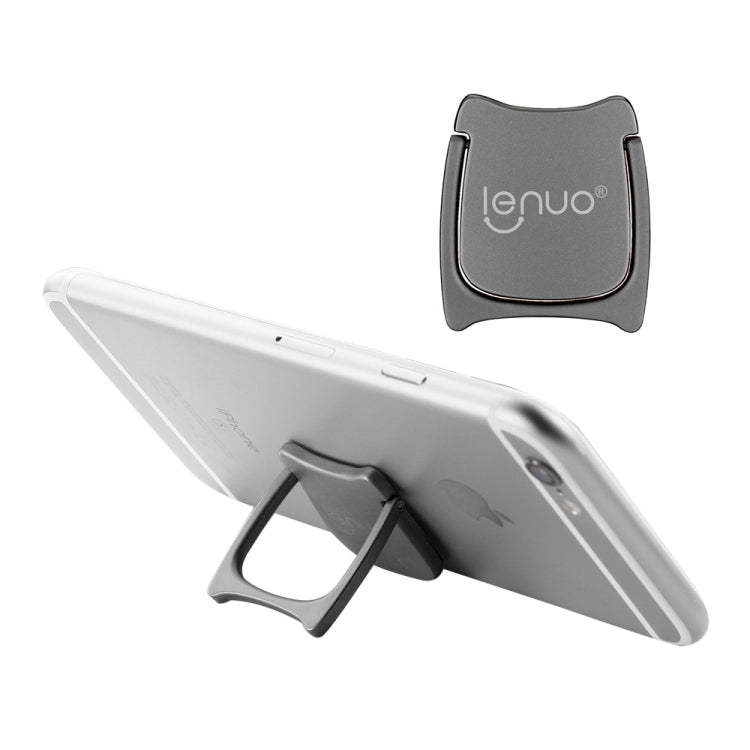Lenuo DL-21 Universal Magnetic 360 Degree Rotation Quadrilateral Style Ring Phone Holder Stand, For iPhone / Huawei / Samsung / HTC / Sony / LG Mobile Phone
