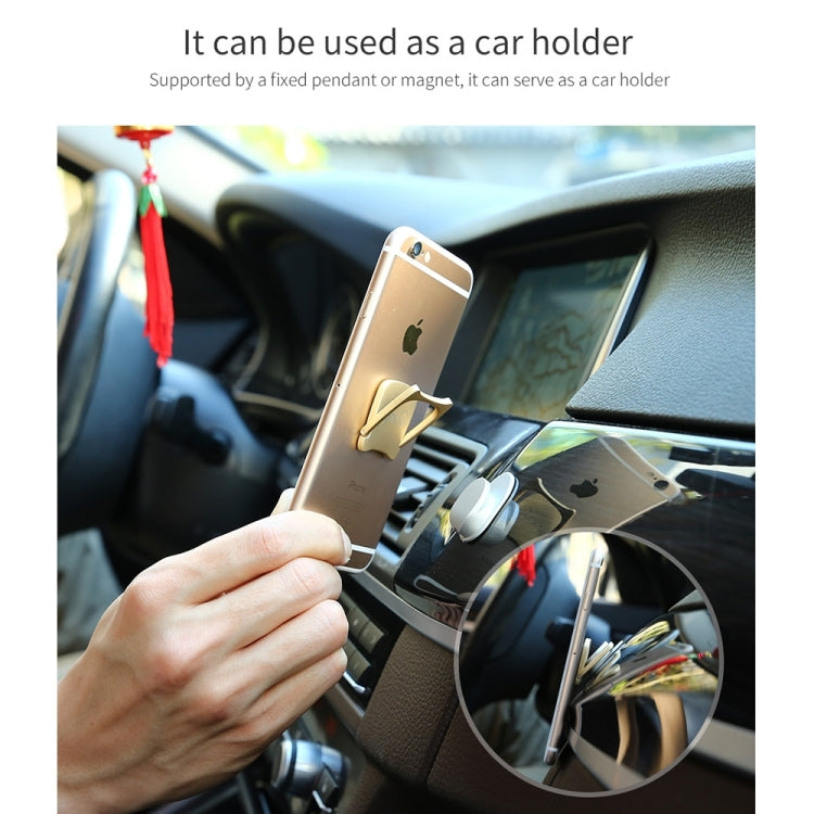 Lenuo DL-21 Universal Magnetic 360 Degree Rotation Quadrilateral Style Ring Phone Holder Stand, For iPhone / Huawei / Samsung / HTC / Sony / LG Mobile Phone