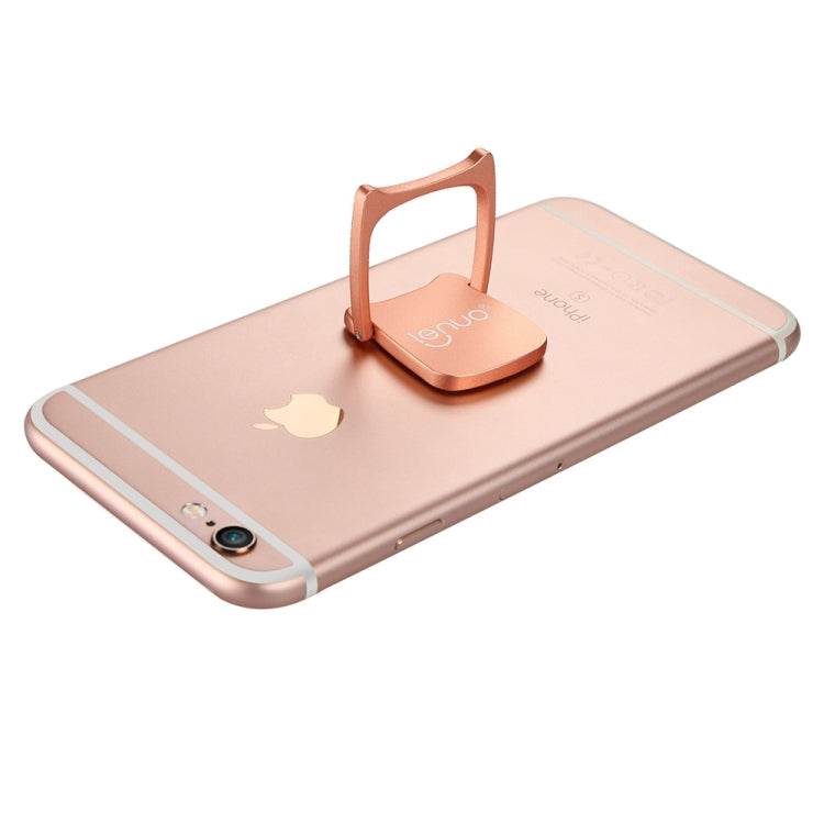 Lenuo DL-21 Universal Magnetic 360 Degree Rotation Quadrilateral Style Ring Phone Holder Stand, For iPhone / Huawei / Samsung / HTC / Sony / LG Mobile Phone
