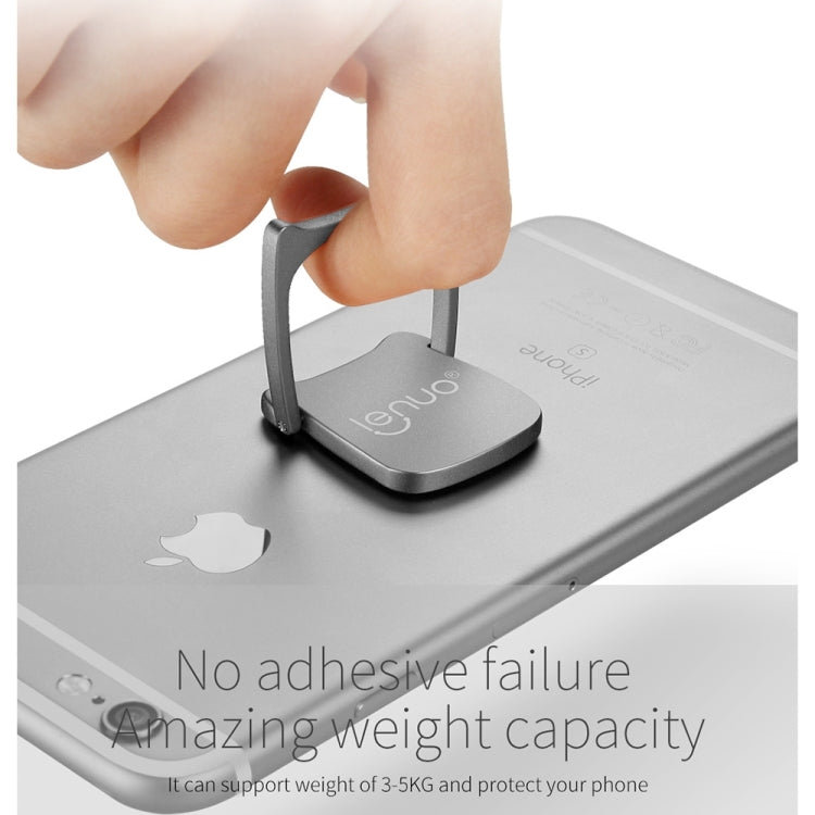 Lenuo DL-21 Universal Magnetic 360 Degree Rotation Quadrilateral Style Ring Phone Holder Stand, For iPhone / Huawei / Samsung / HTC / Sony / LG Mobile Phone