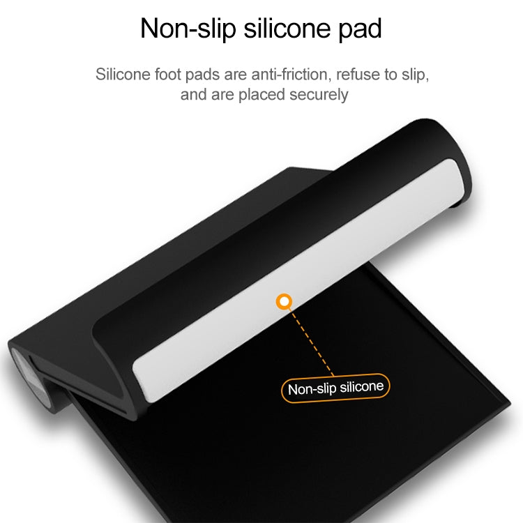 Lenuo DL-19 Universal ABS + Silica Gel Desktop Holder Multi-Angle Desk Stand for 3.5-11 inch Mobile Phone & Tablet