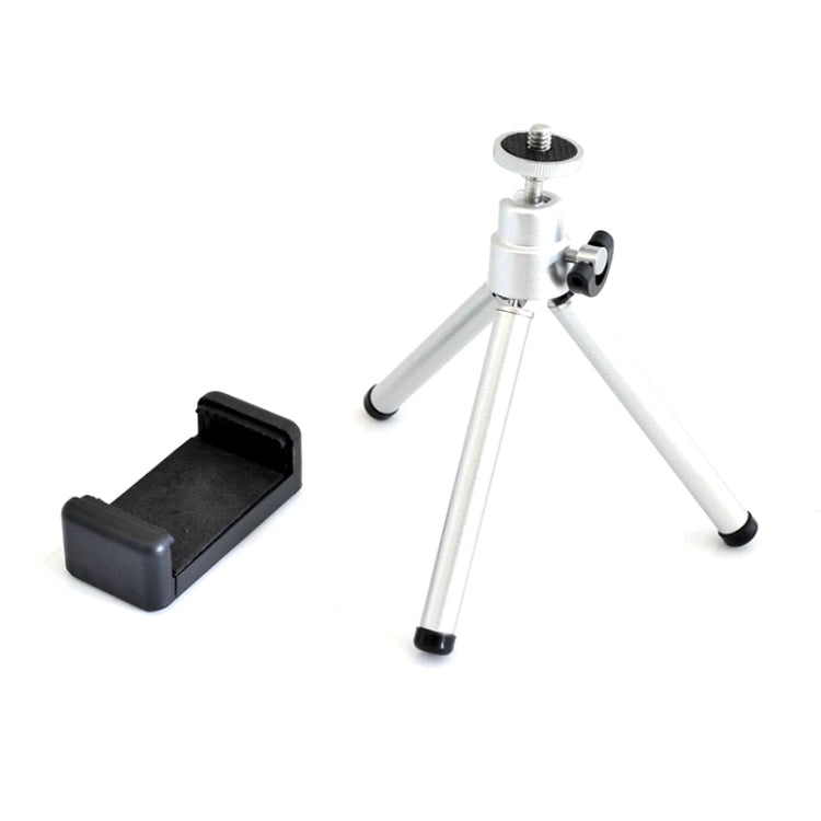 Multi-functional Aluminum Alloy Mount Tripod with Phone Clamp  - Silver