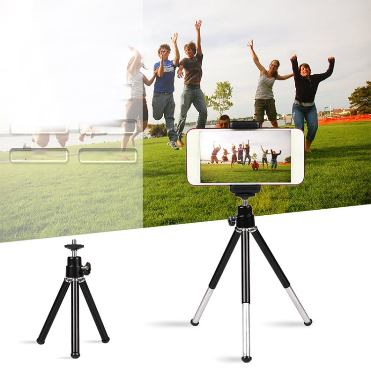 Multi-functional Aluminum Alloy Mount Tripod with Phone Clamp  - Silver