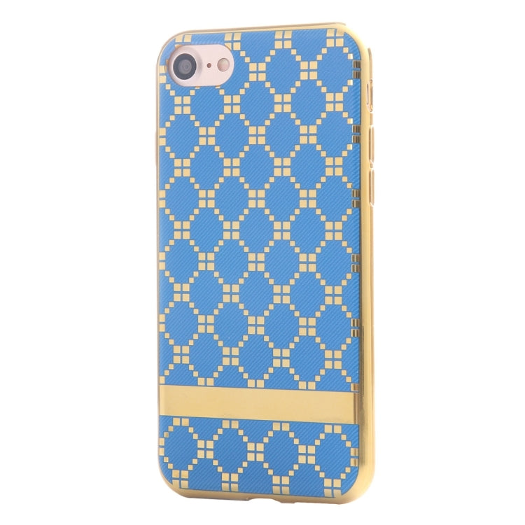 For  iPhone 8 & 7  Small Cubes Cloth Pattern Electroplating TPU Protective Case
