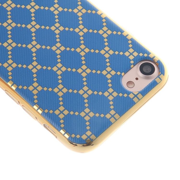 For  iPhone 8 & 7  Small Cubes Cloth Pattern Electroplating TPU Protective Case