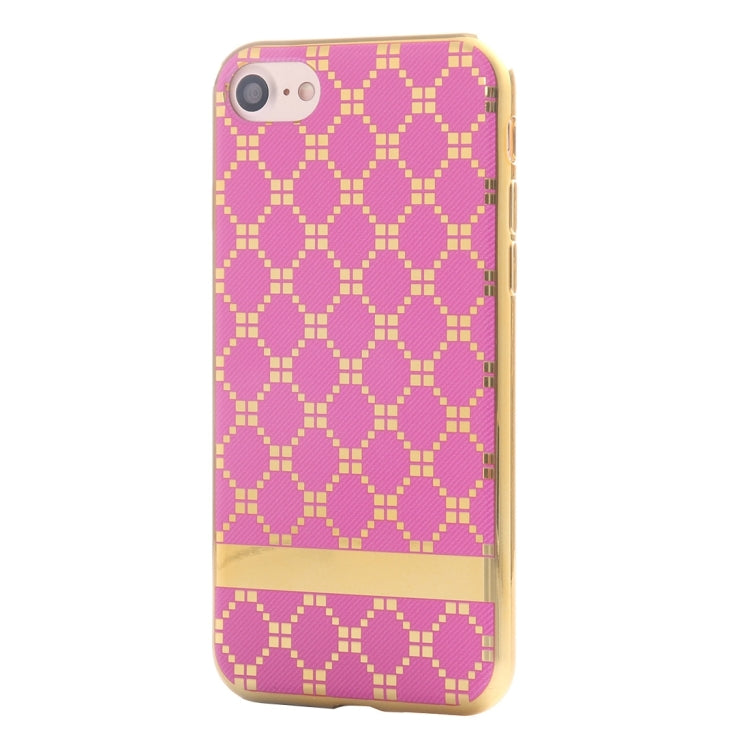 For  iPhone 8 & 7  Small Cubes Cloth Pattern Electroplating TPU Protective Case
