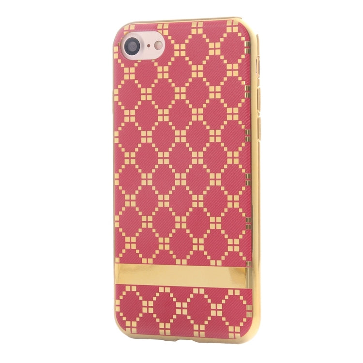 For  iPhone 8 & 7  Small Cubes Cloth Pattern Electroplating TPU Protective Case