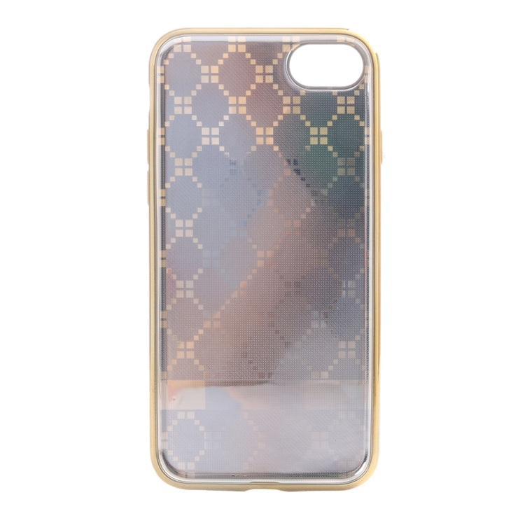 For  iPhone 8 & 7  Small Cubes Cloth Pattern Electroplating TPU Protective Case