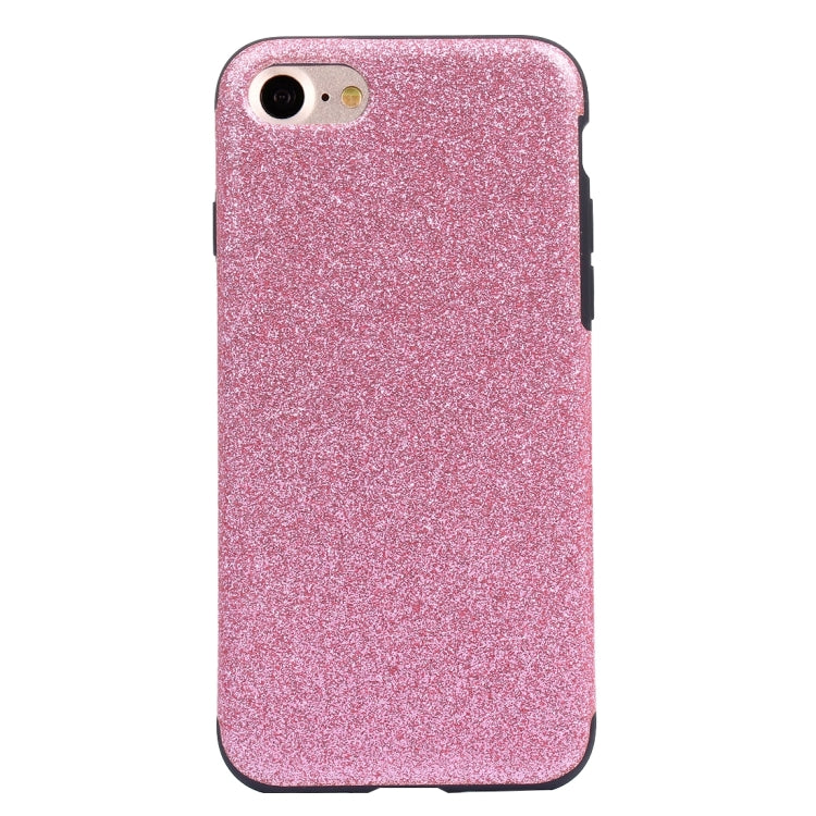 For  iPhone 8 & 7  Glitter Powder PU Paste Skin Soft TPU Protective Case