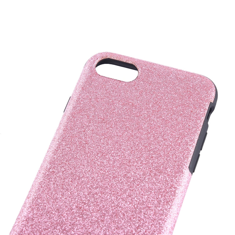 For  iPhone 8 & 7  Glitter Powder PU Paste Skin Soft TPU Protective Case