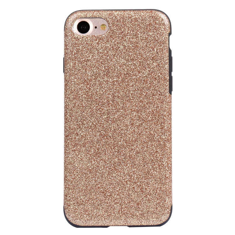 For  iPhone 8 & 7  Glitter Powder PU Paste Skin Soft TPU Protective Case