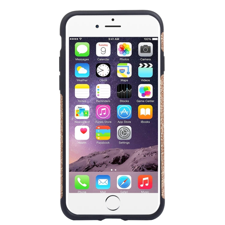 For  iPhone 8 & 7  Glitter Powder PU Paste Skin Soft TPU Protective Case