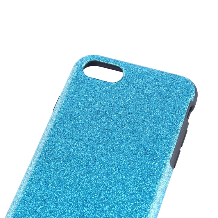 For  iPhone 8 & 7  Glitter Powder PU Paste Skin Soft TPU Protective Case