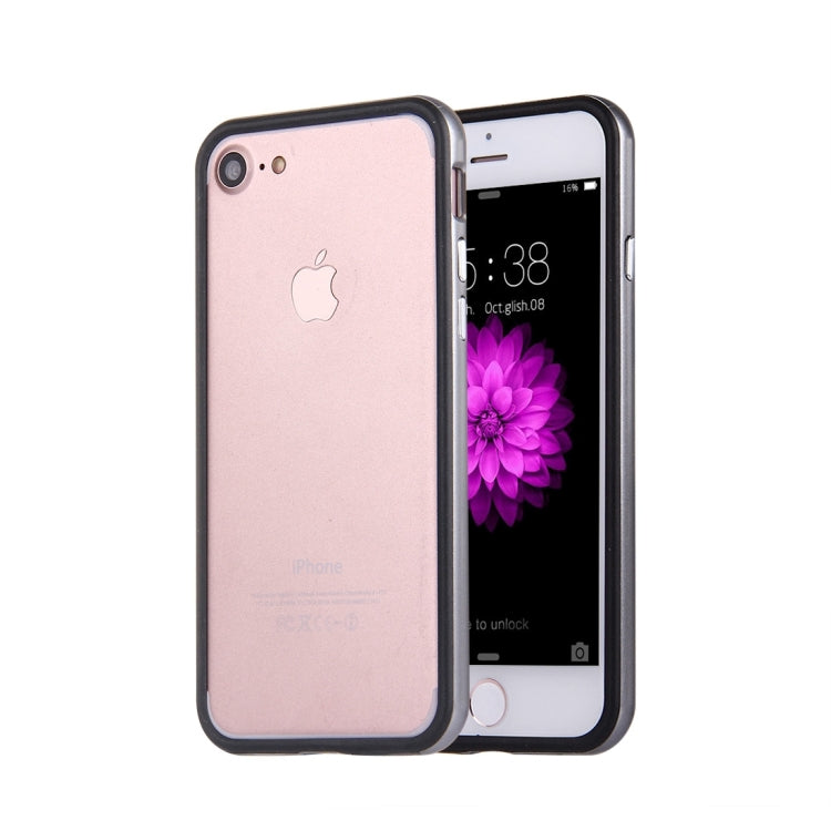 For  iPhone 8 & 7  Silicone + Metal Aluminum Bumper Frame