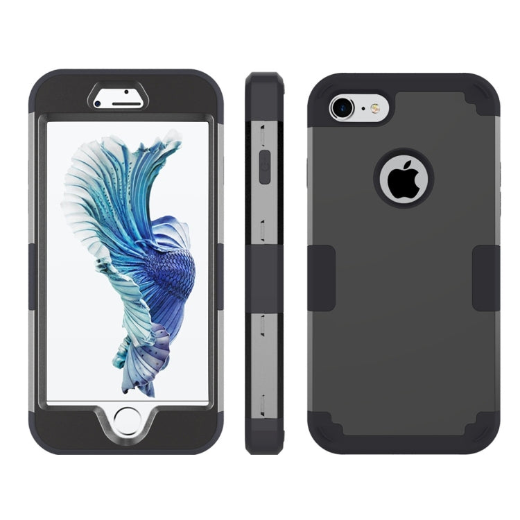 For  iPhone 8 & 7  Separable contrast color PC + Silicone Combination Case