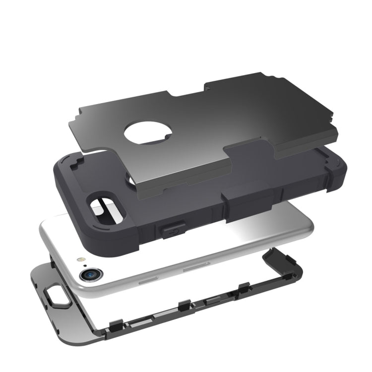 For  iPhone 8 & 7  Separable contrast color PC + Silicone Combination Case